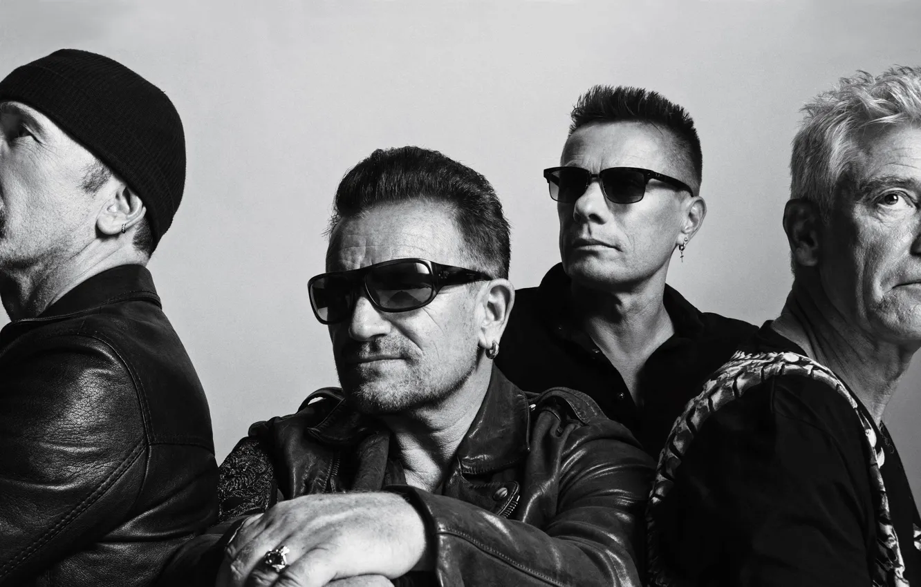 Фото обои 2014, Adam Clayton, The Edge, Bono, Songs of Innocence, Larry Mullen Jr.