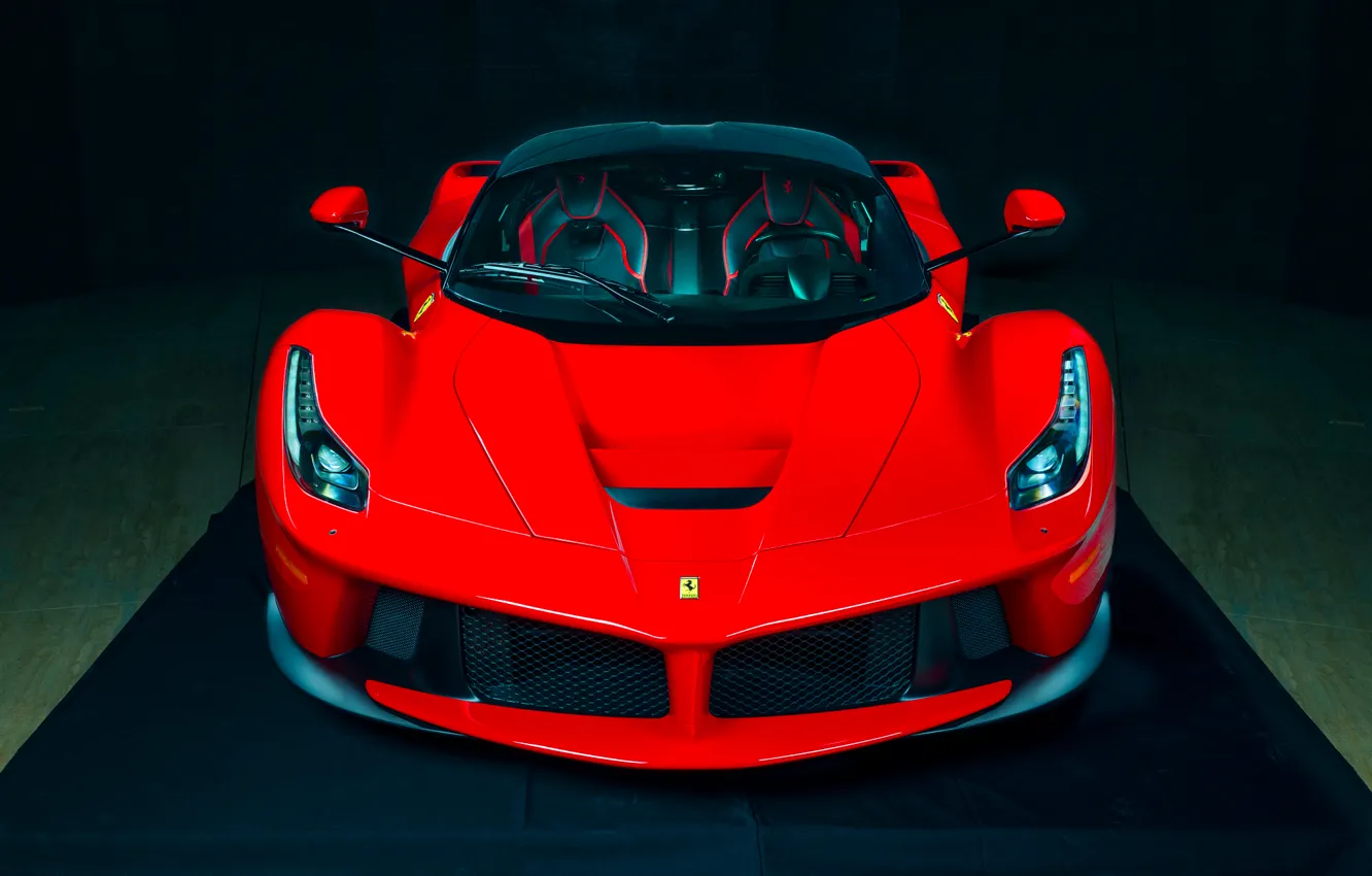 Фото обои Ferrari, Red, Hot, Power, Front, Color, Supercar, LaFerrari