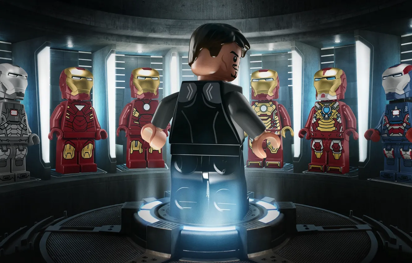 Фото обои игрушки, Лего, герои, фигурки, Lego, Железный человек 3, Iron man 3, Marvel superheroes