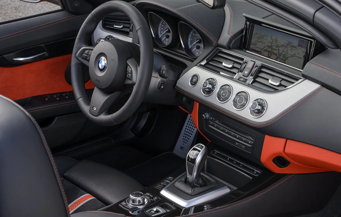 Фото обои интерьер, приборы, BMW, родстер, 2013, E89, BMW Z4, Z4