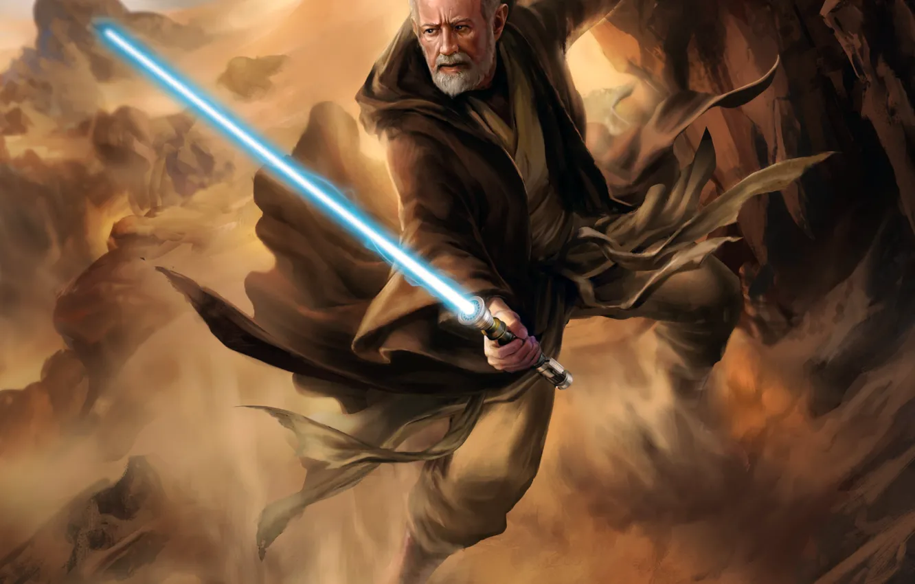 Фото обои Star Wars, Obi Wan Kenobi, джедай