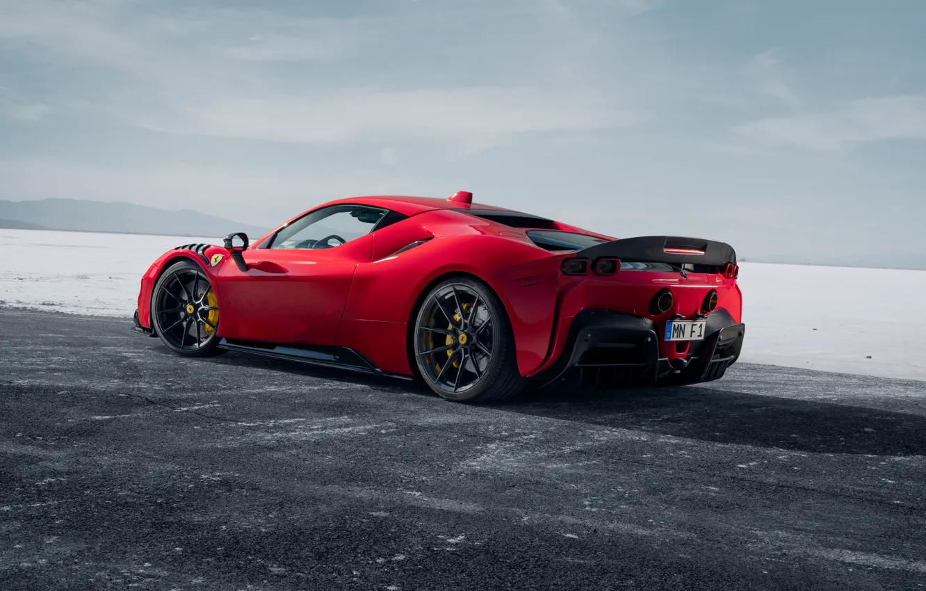 Фото обои Mountain, Ferrari SF90 Stradale, Red, SF90, Ferrari SF90, Ferrari, Novitec, Rear