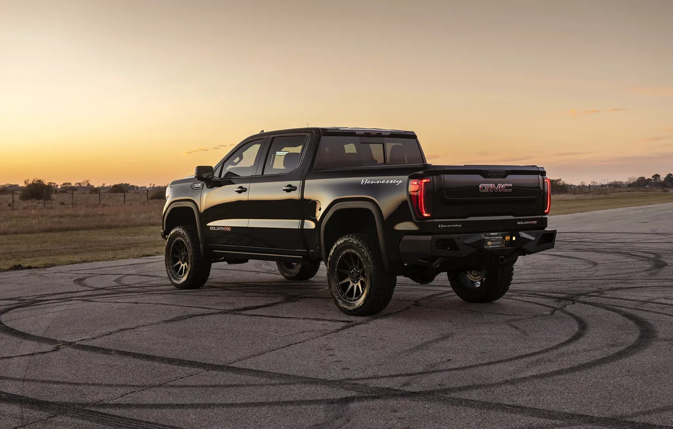 Фото обои Джип, Пикап, вид сзади, GMC, Hennessey, Supercharged, Goliath, Off-Road