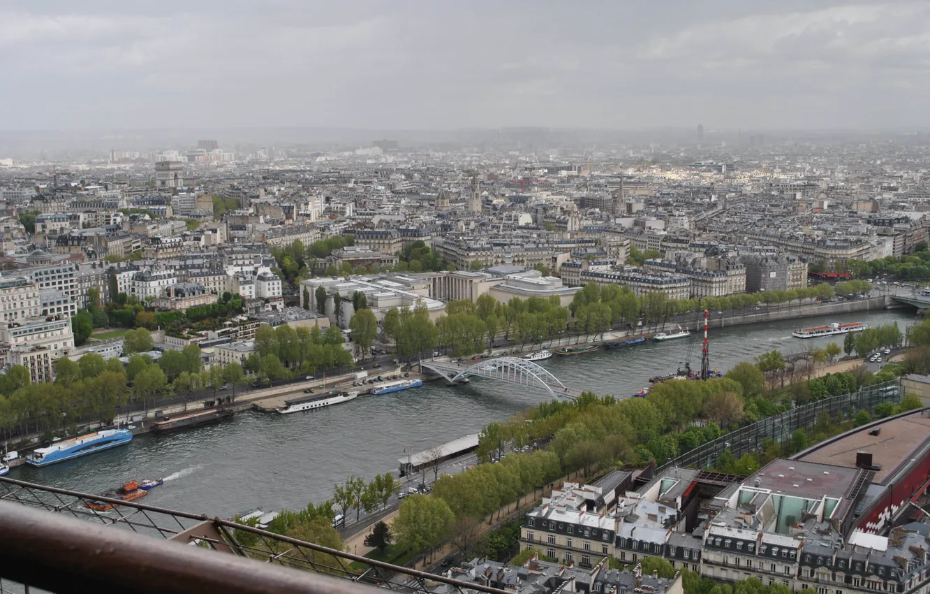 Фото обои city, Paris, river, bridge