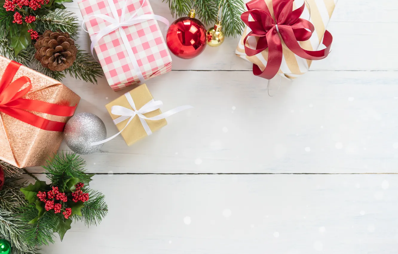 Фото обои украшения, Новый Год, Рождество, подарки, Christmas, wood, New Year, decoration