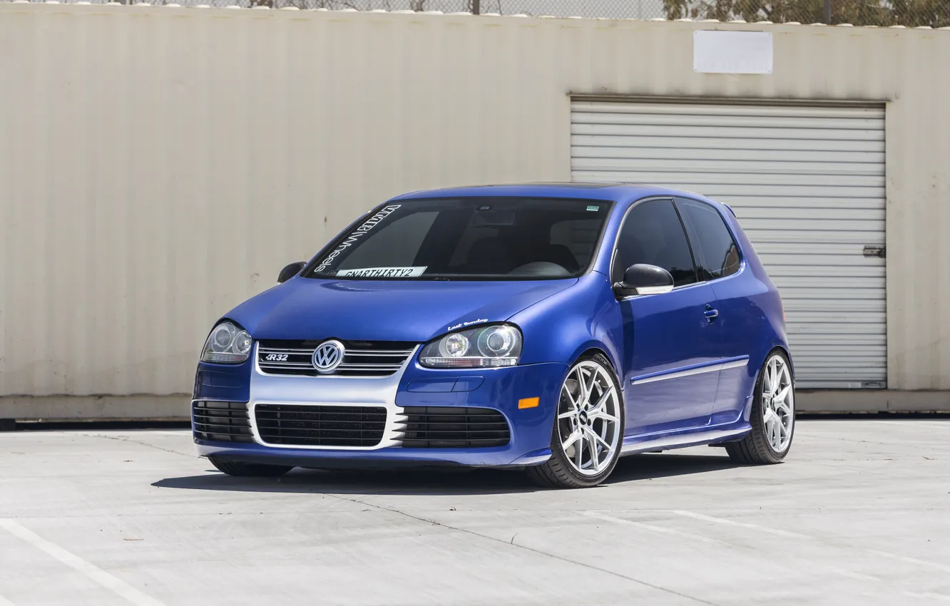 Фото обои Volkswagen, Blue, R32, Golf, Pearl, MK5, Deep