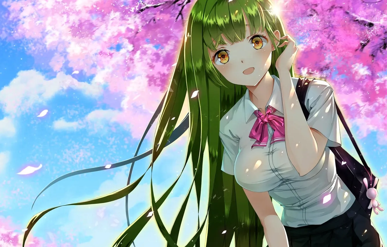 Фото обои девушка, весна, форма