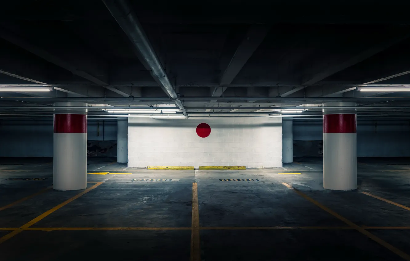 Фото обои фон, гараж, подземная парковка