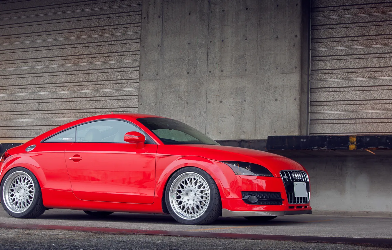Фото обои Audi, red, tuning