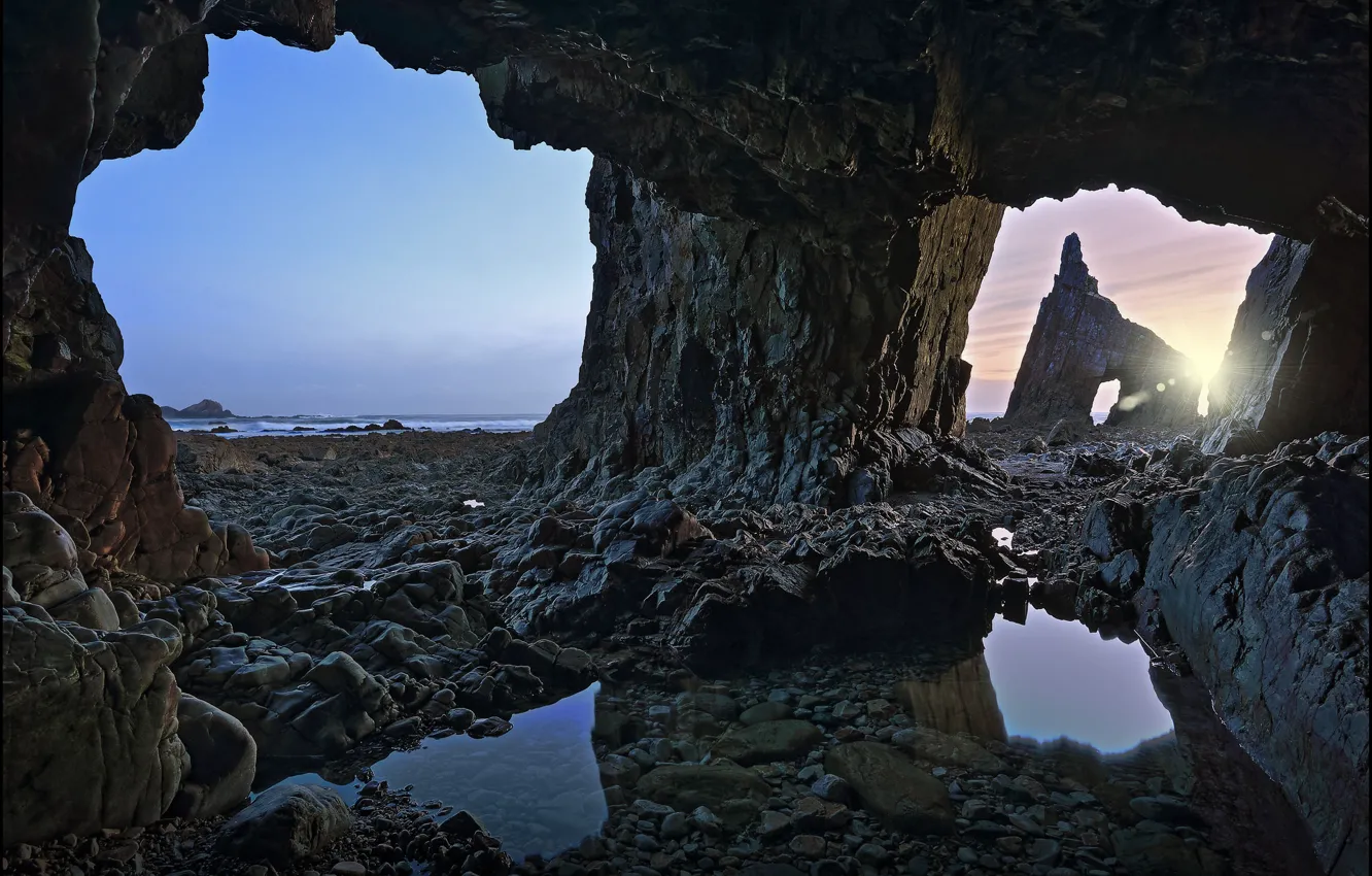 Фото обои побережье, Испания, Asturias, Cadavedo