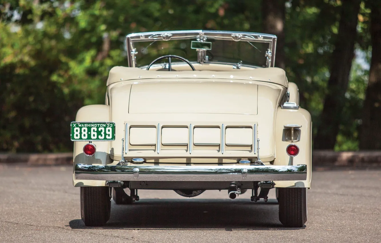 Фото обои Roadster, вид сзади, Convertible, Chrysler Custom Imperial