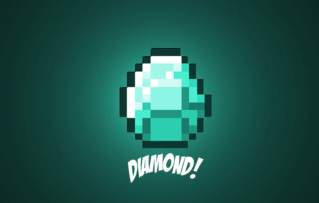 Фото обои игра, алмаз, diamond, Minecraft, маинкрафт