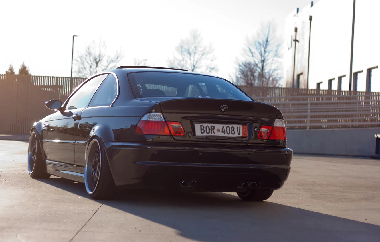 Фото обои тюнинг, бмв, BMW, черная, black, tuning, E46
