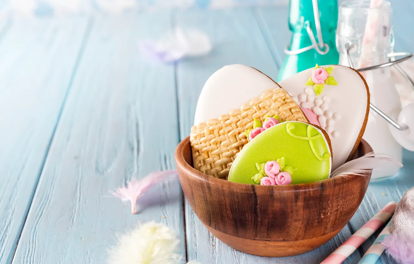 Фото обои colorful, Пасха, Праздник, easter, cookies, egg, Myfoodie