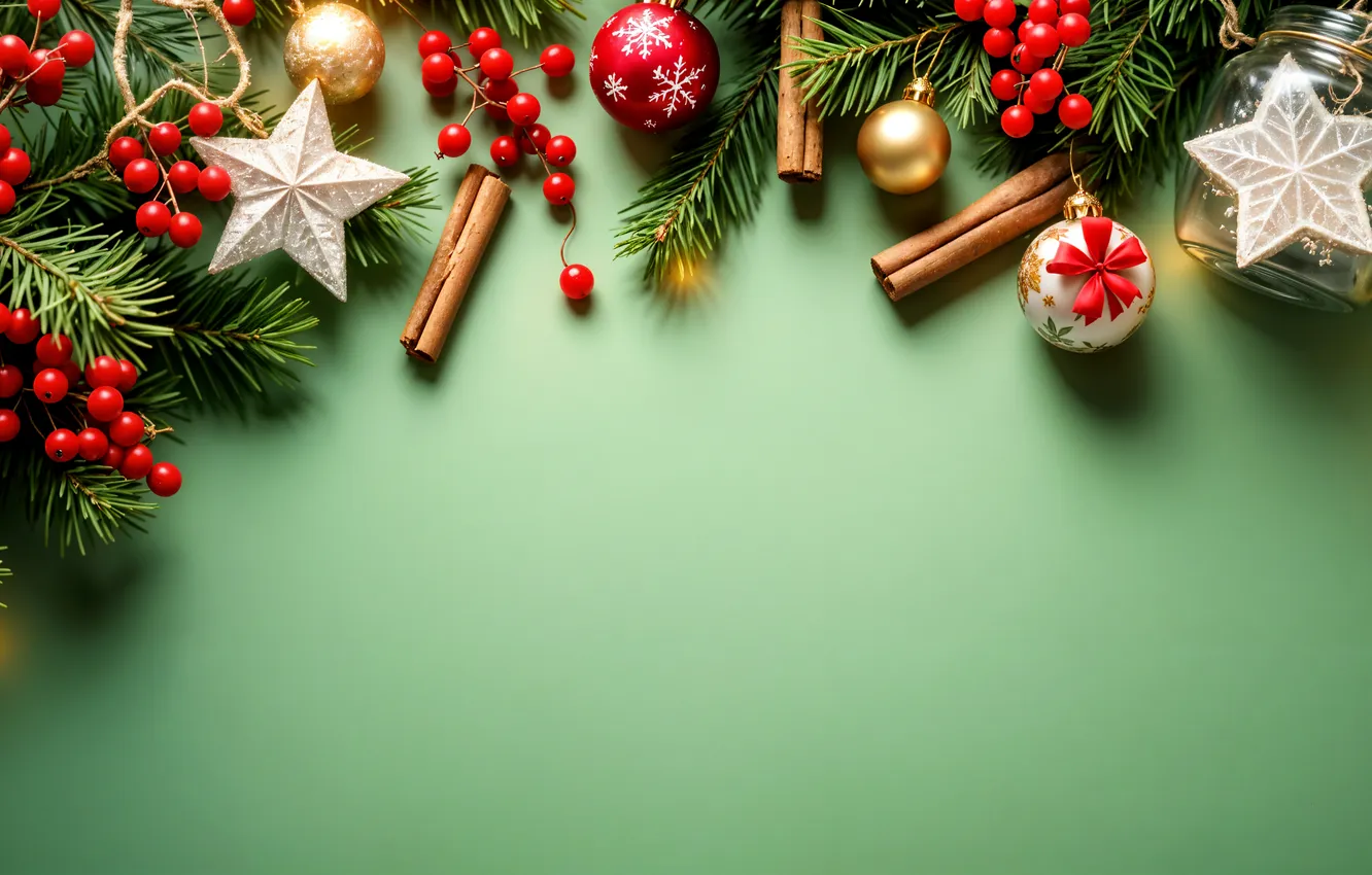 Фото обои украшения, фон, шары, Рождество, Новый год, golden, new year, Christmas