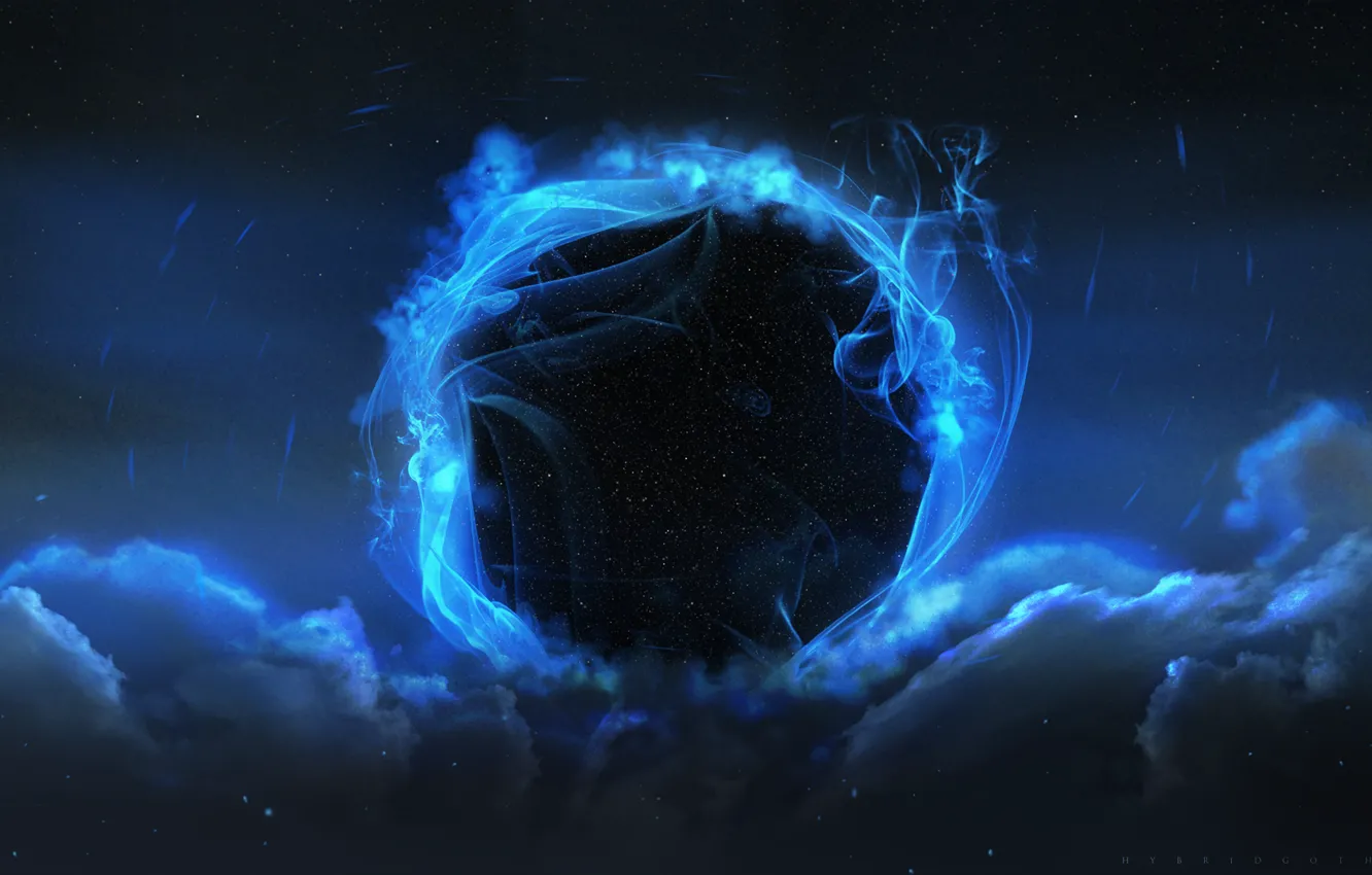 Фото обои Star, blue, Sci Fi, black hole