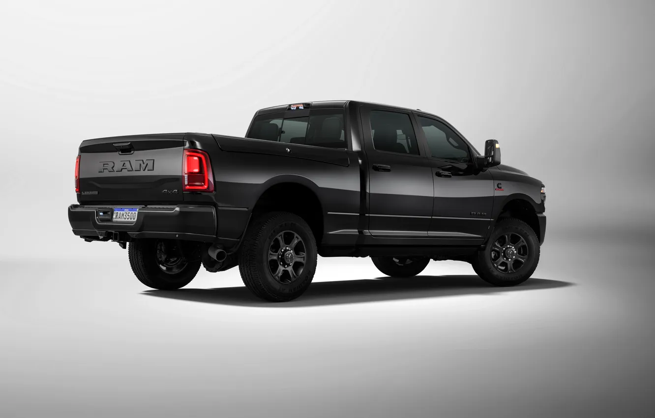 Фото обои Пикап, Night Edition, Мощь, Ram, Crew Cab, 2025, Ram 3500 Laramie, Ram 3500 Laramie Night …