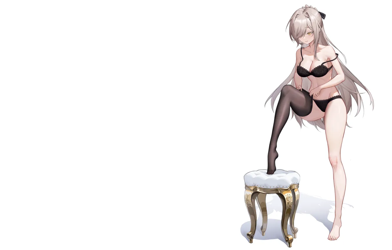 Фото обои girl, hot, sexy, bra, panties, anime, stockings, pretty