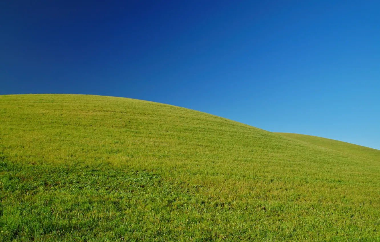 Фото обои зелень, небо, трава, горы, природа, настроение, холмы, пейзажи