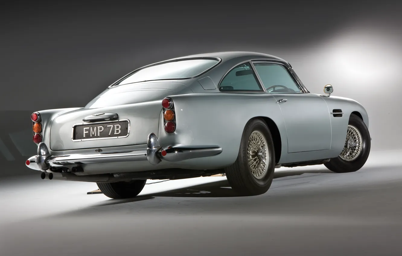 Фото обои серый, Aston Martin, классика, 1964, DB5