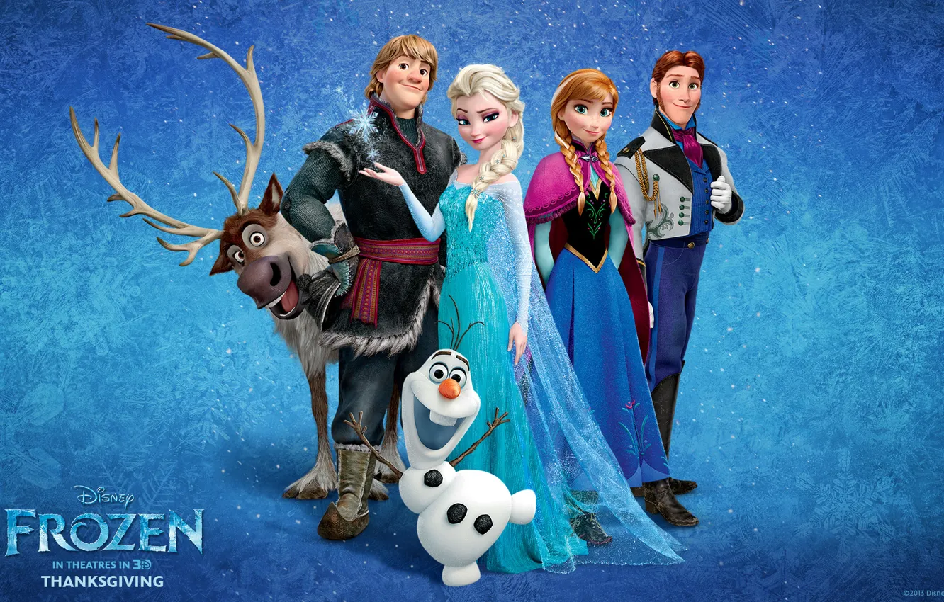 Фото обои Frozen, Walt Disney, 2013, Холодное Сердце, Animation Studios