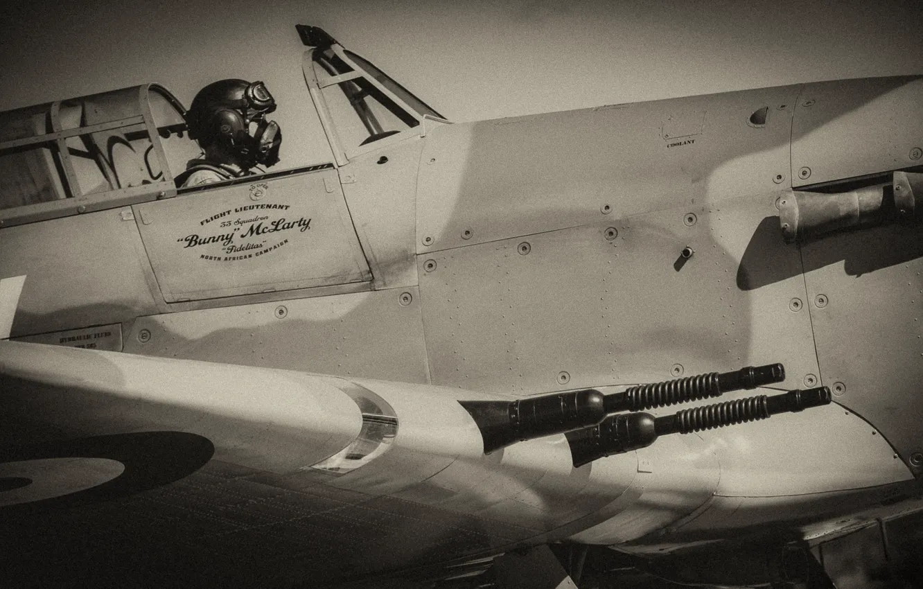 Фото обои истребитель, войны, пилот, Hurricane, перехватчик, Hawker, одноместный, Mk IV