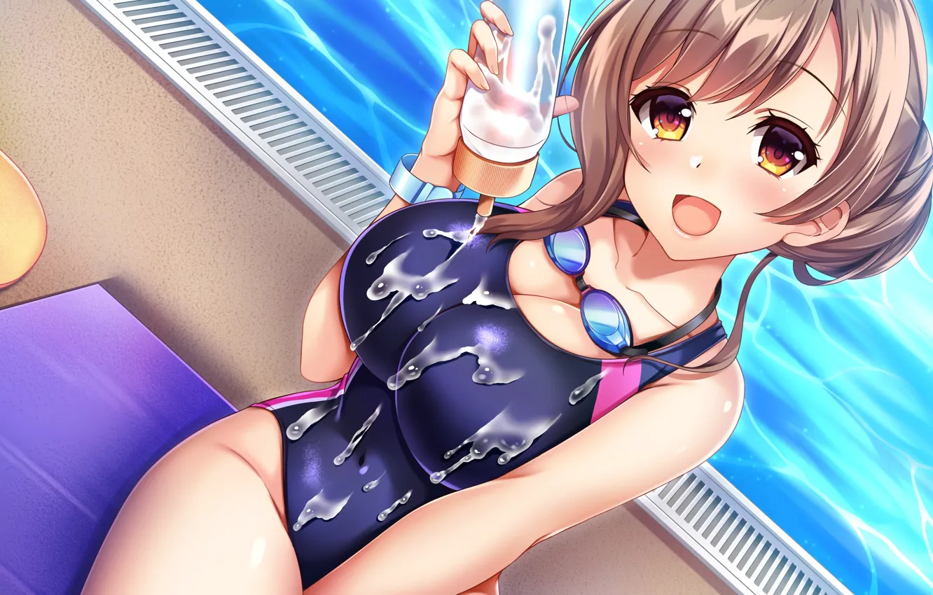 Фото обои купальник, девушка, улыбка