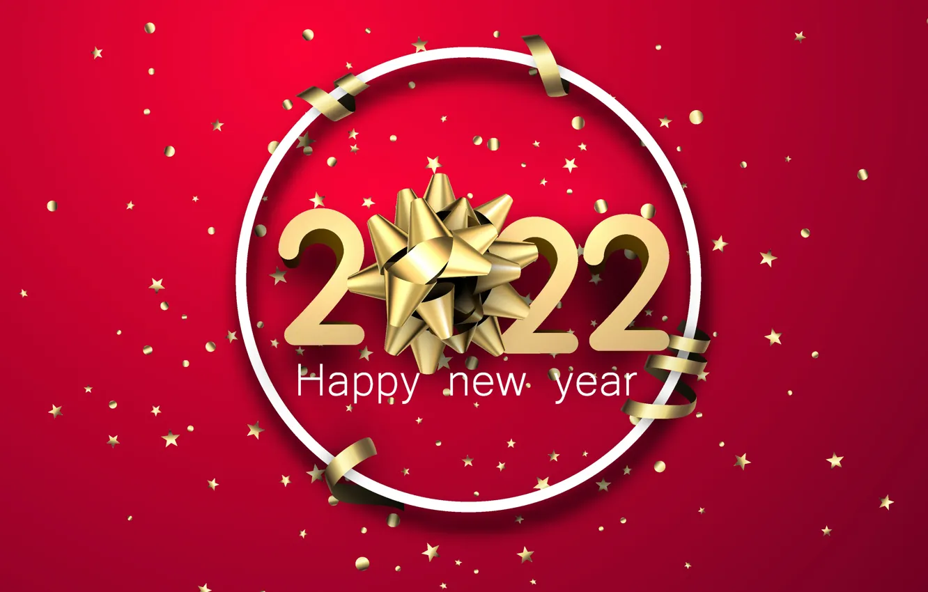 Фото обои красный, фон, праздник, Рождество, Новый год, украшение, new year, бант