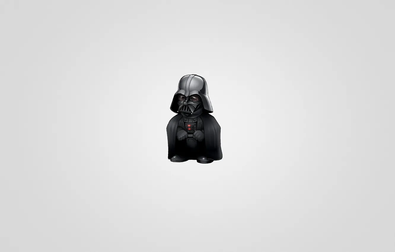 Фото обои минимализм, Star Wars, Звездные войны, Darth Vader, светлый фон, Дарт Вейдер
