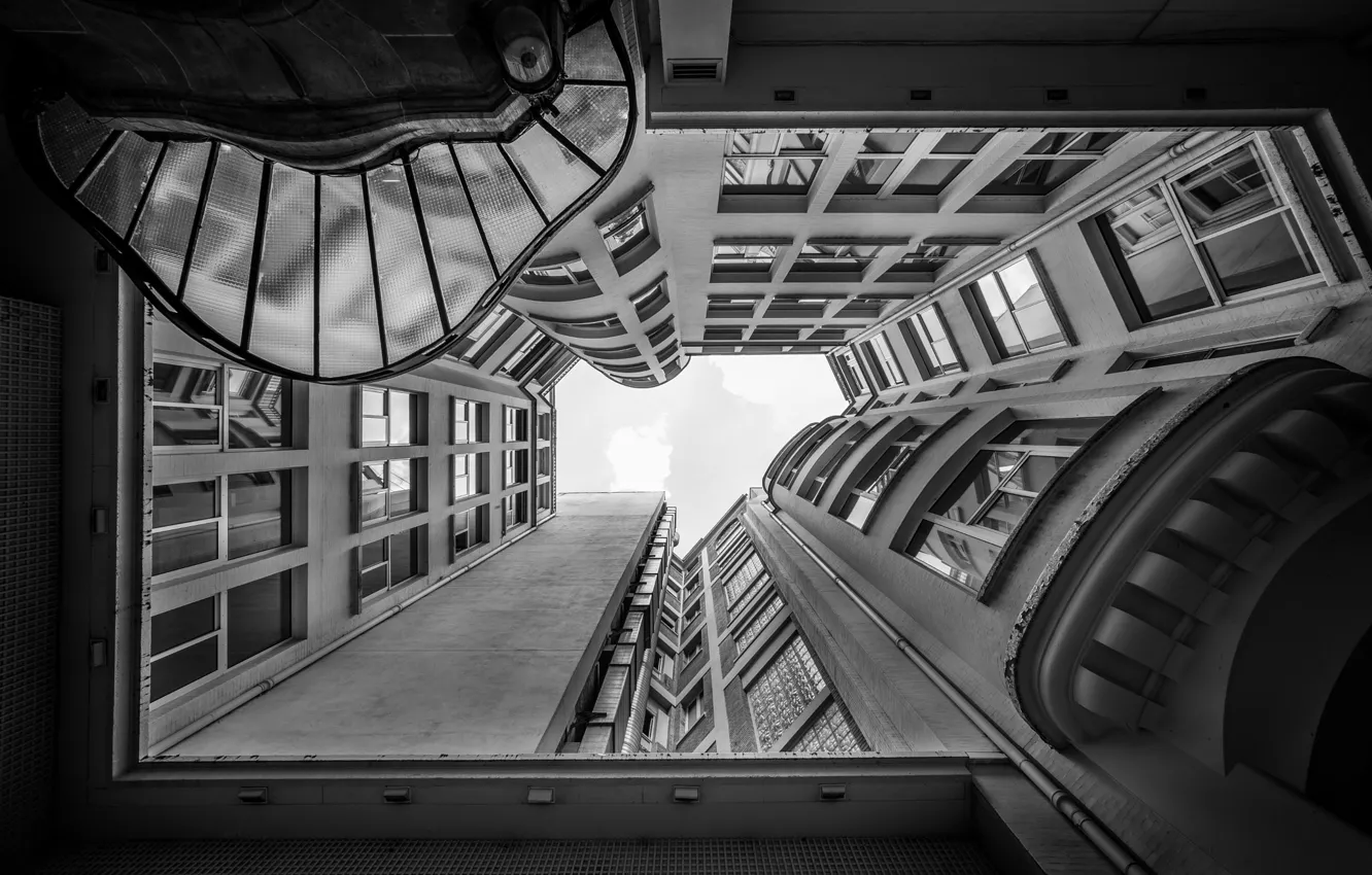 Фото обои Париж, архитектура, монохром