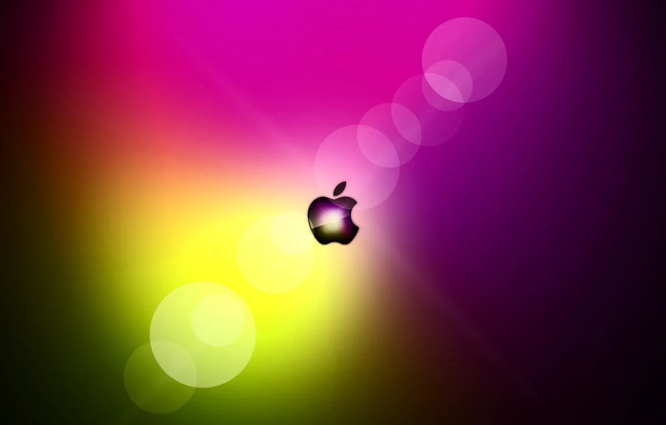 Фото обои сияние, apple, mac