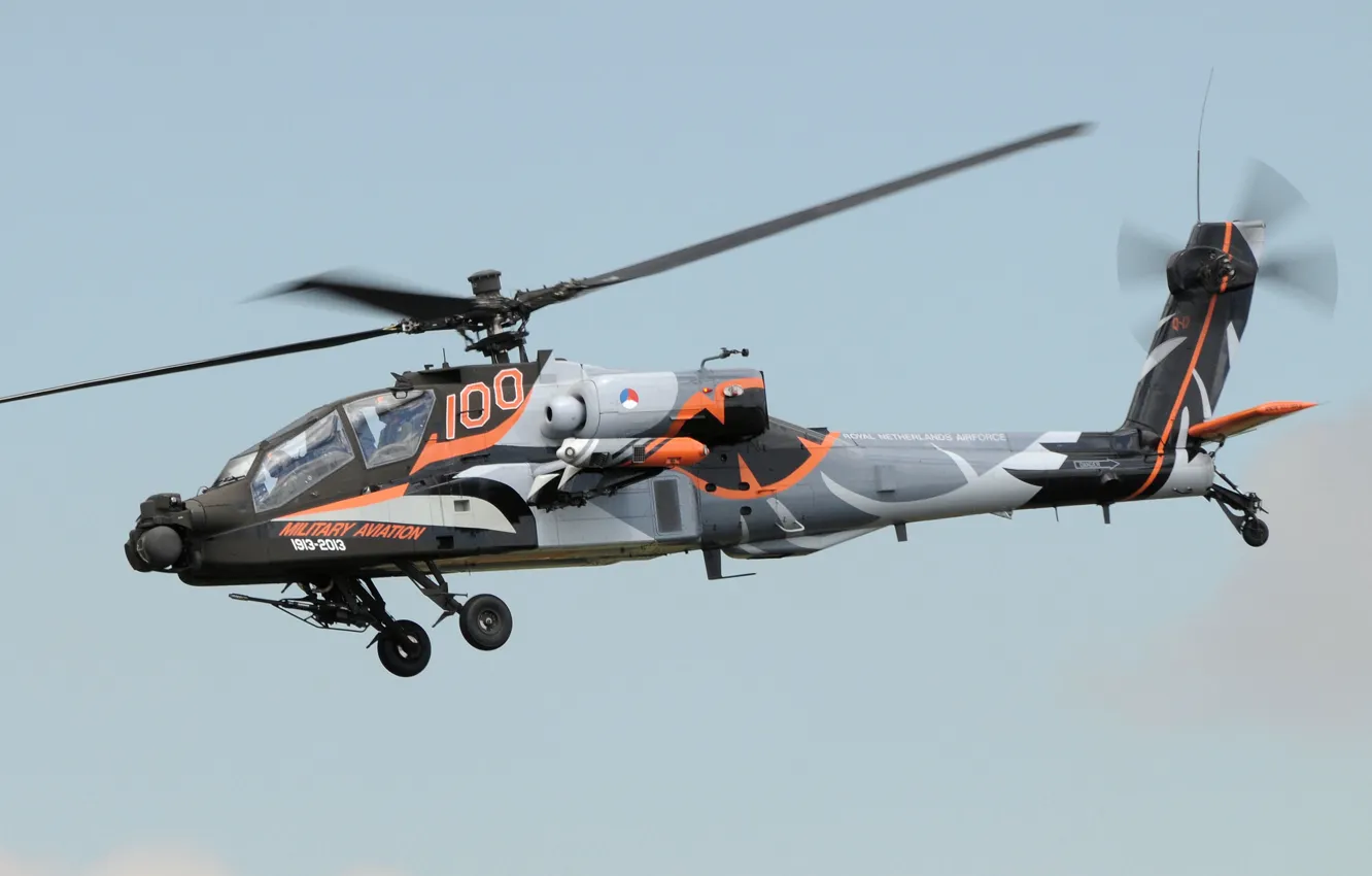 Фото обои полет, вертолёт, боевой, AH-64 Apache, основной