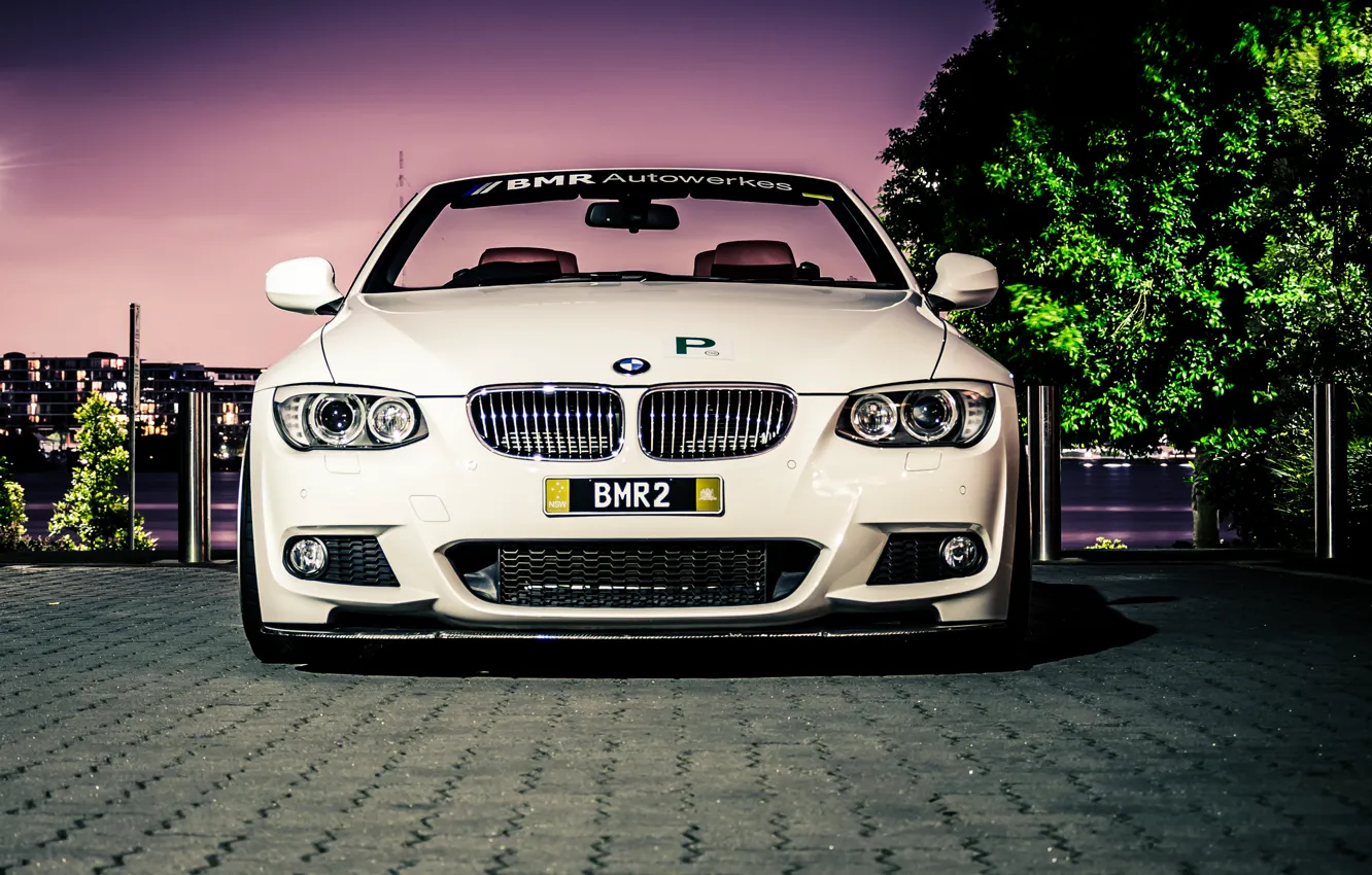 Фото обои белый, бмв, BMW, white, кабрио, E93, 3 серия