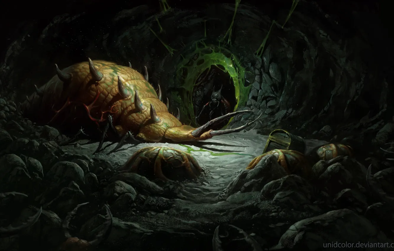 Фото обои worms, creatures, tunnels, Diablo 2