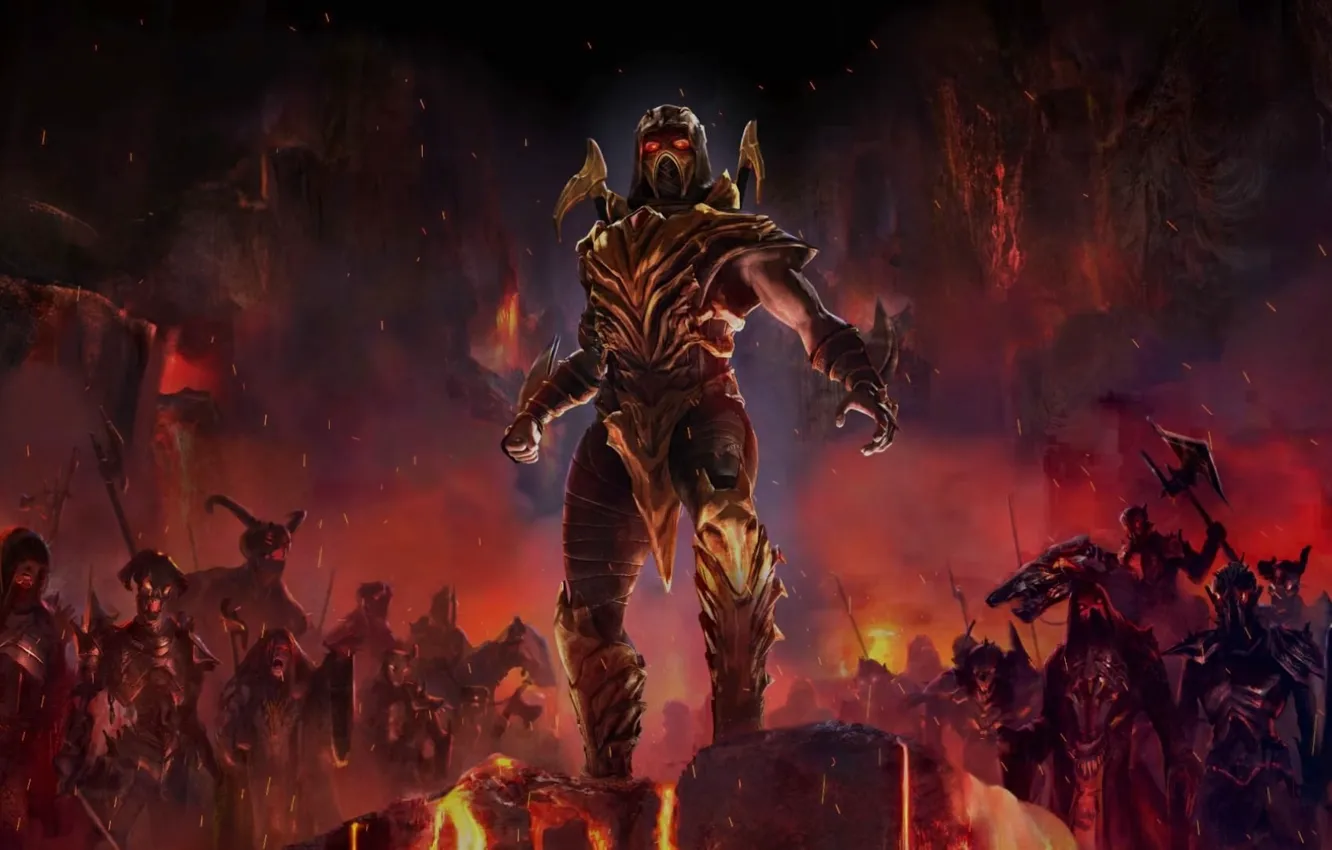 Фото обои Mortal Kombat, Scorpion