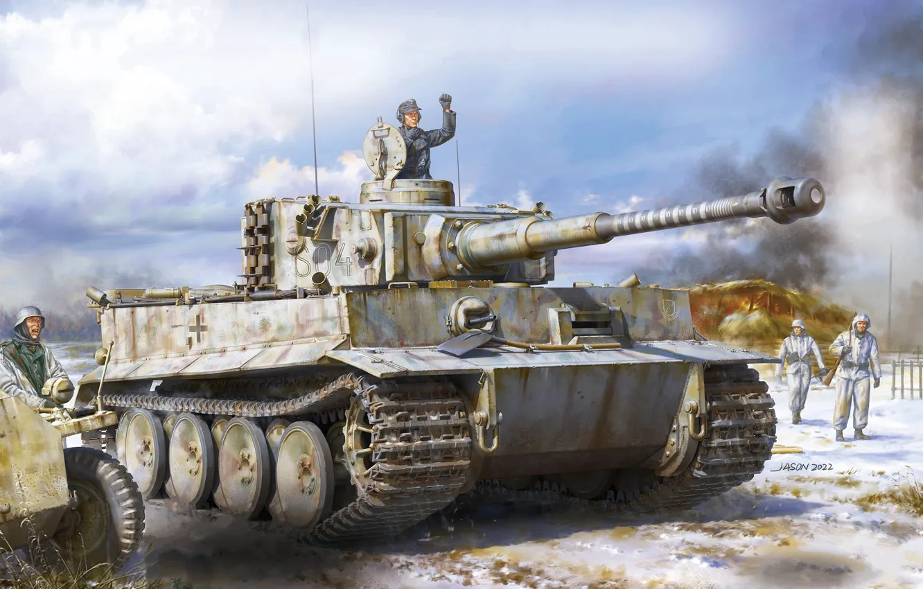 Фото обои Германия, танк, jason, Тяжелый, Sd.Kfz.181, Pz.Kpfw.VI Ausf.E, войска сс, waffen SS