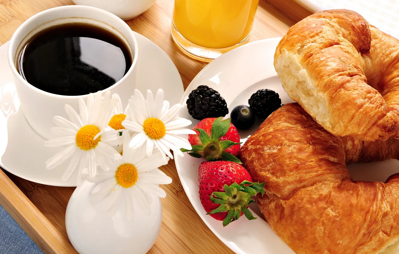 Фото обои кофе, еда, завтрак