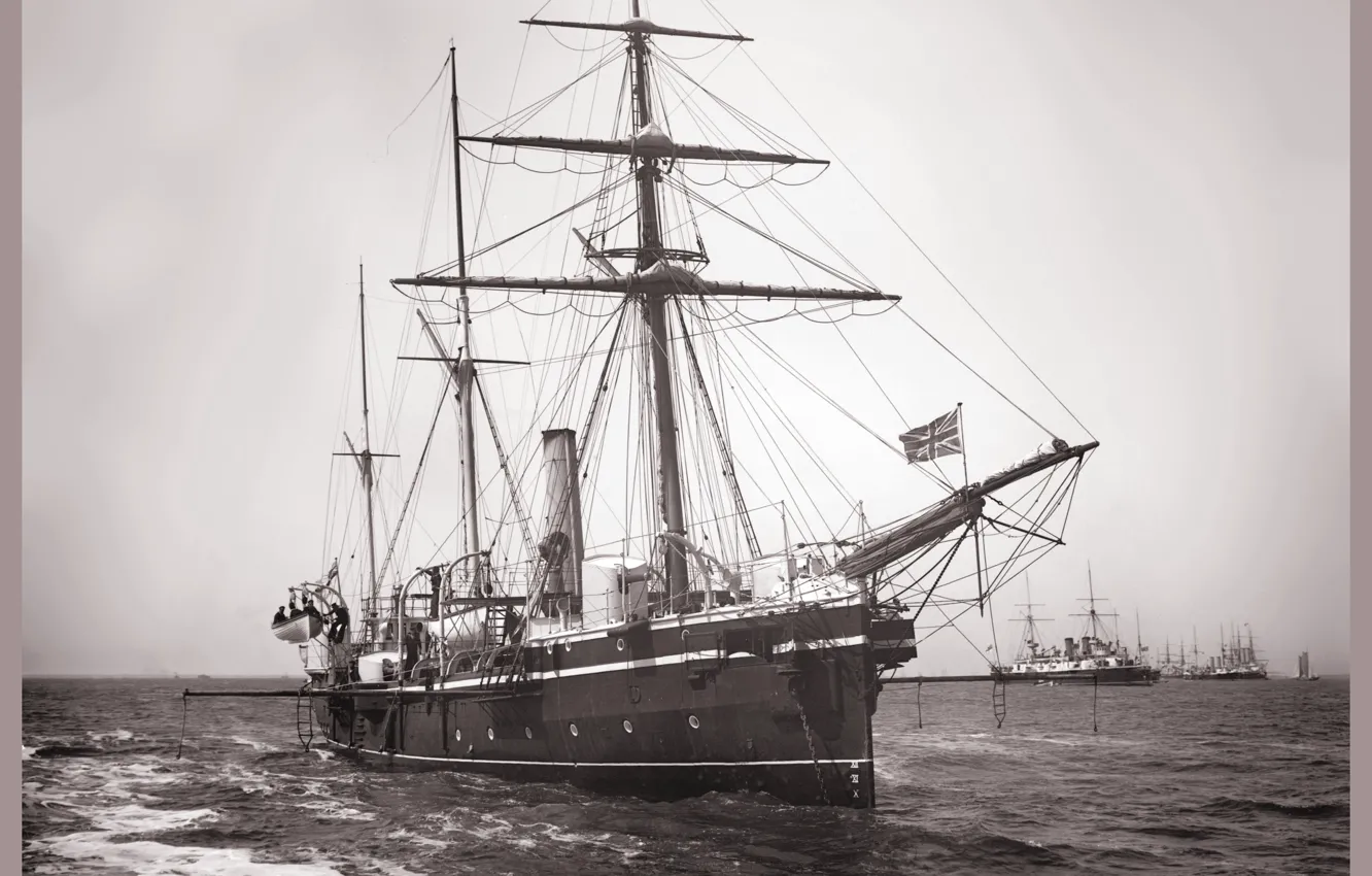 Фото обои ретро, корабль, парусный, 1888 год