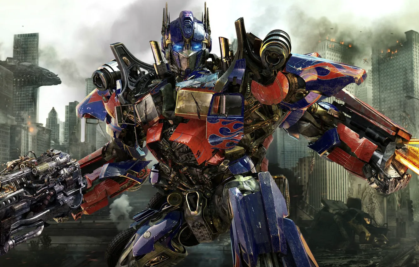 Фото обои Optimus Prime, Transformers 3 Dark of the Moon, Трансформеры 3 Тёмная сторона Луны