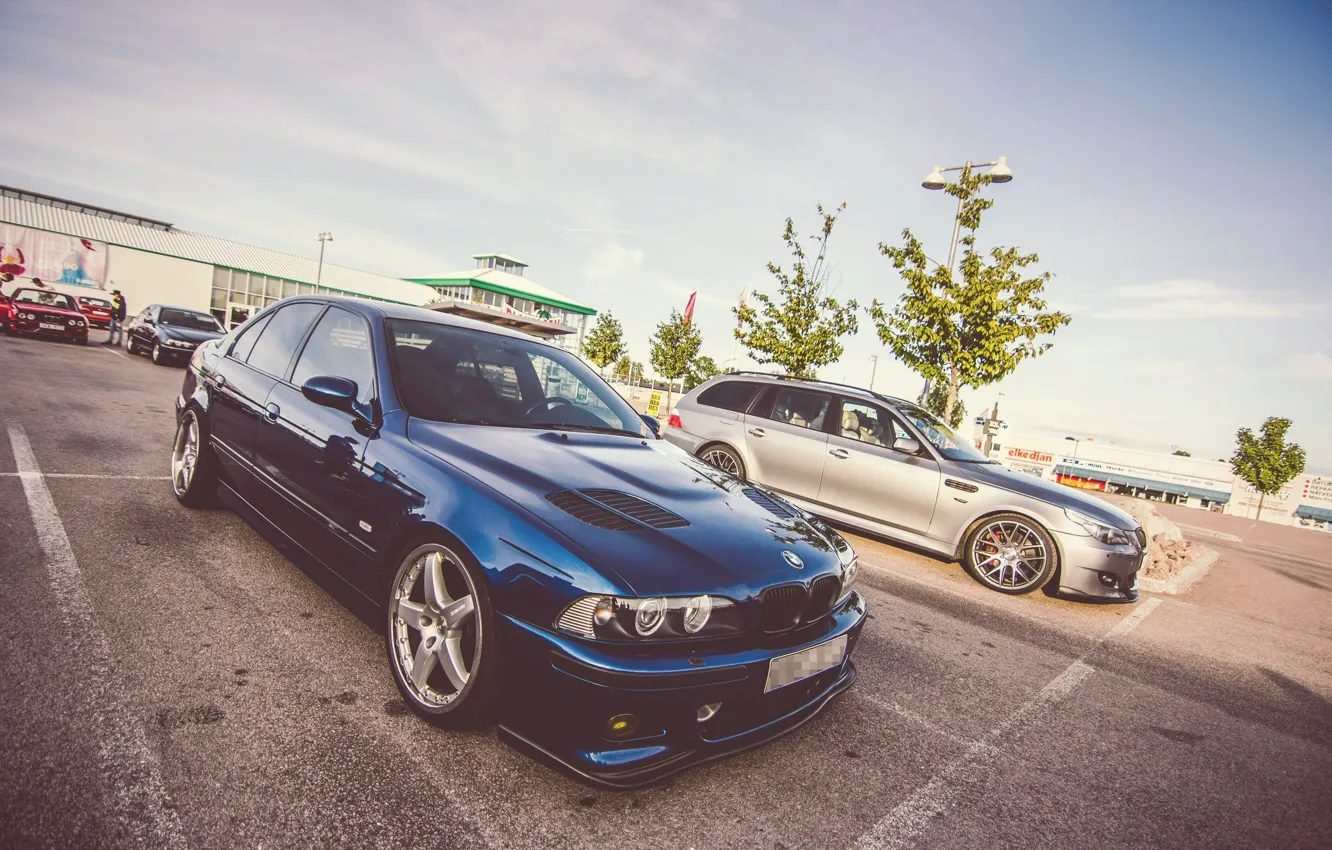 Фото обои BMW, Синяя, Седан, E39