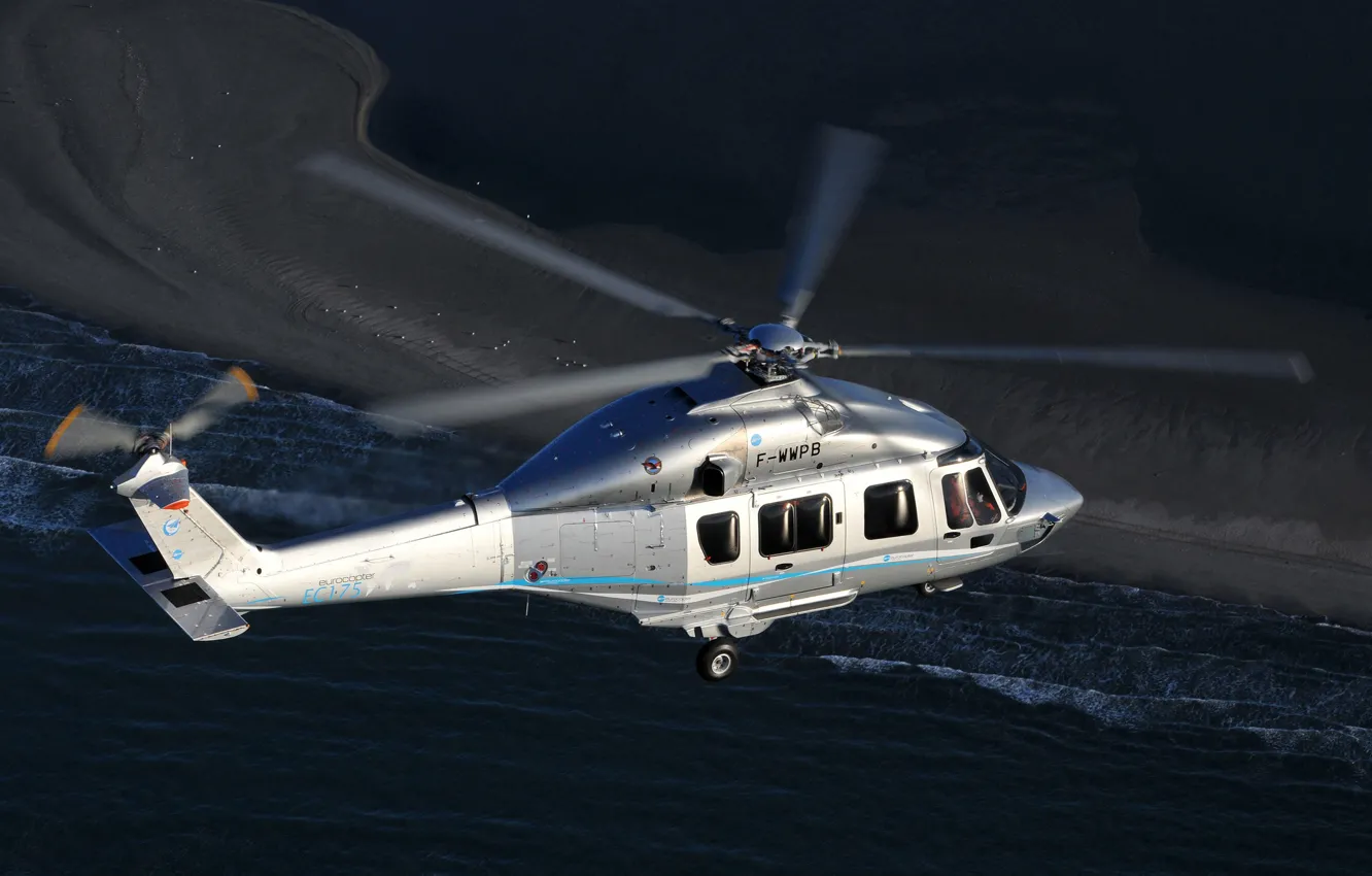 Фото обои полет, вертолет, многоцелевой, Eurocopter, F-WWPB, EC175
