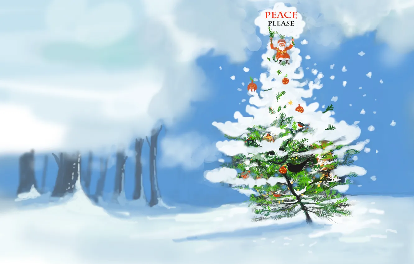 Фото обои праздник, Christmas, Please Peace