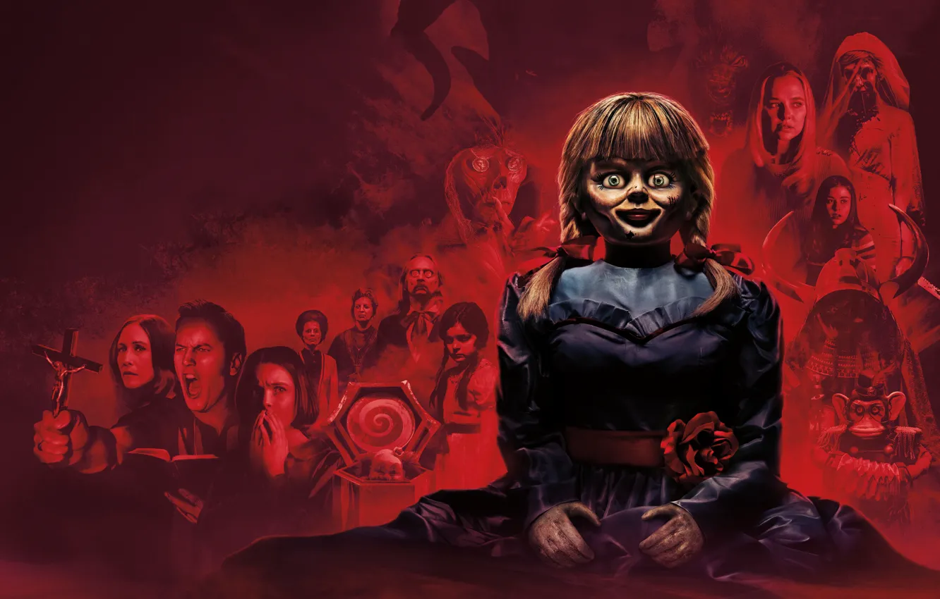 Фото обои кукла, ужас, Annabelle, Проклятие Аннабель, Annabelle Comes Home, Аннабель, Comes Home