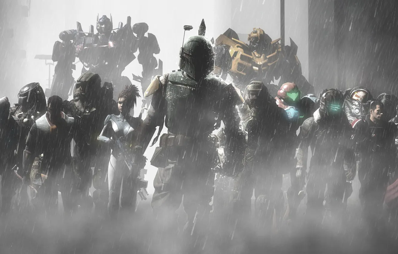 Фото обои dead space, crysis, optimus prime, sarah kerrigan, boba fett, gordon freeman