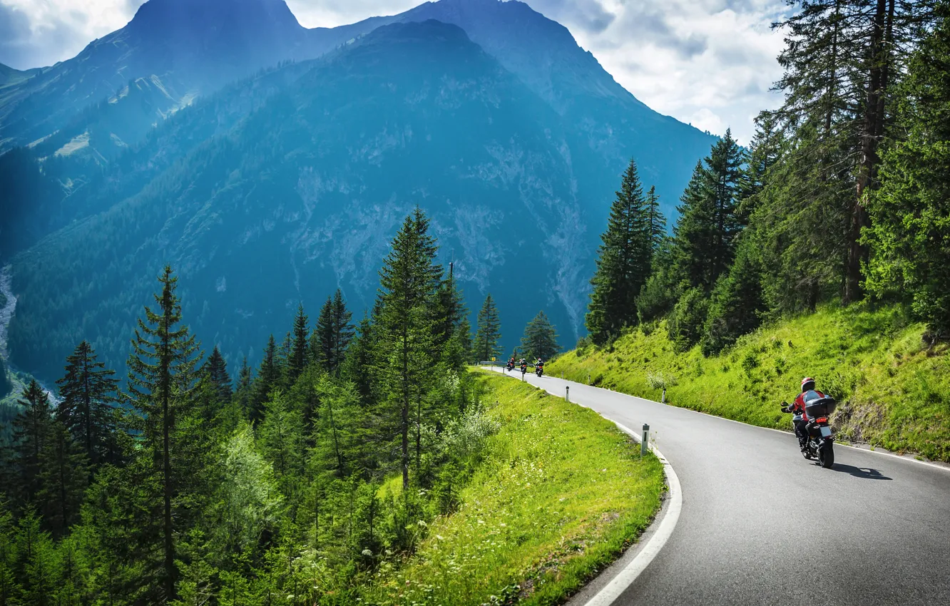 Фото обои дорога, Швейцария, Альпы, Италия, Alps
