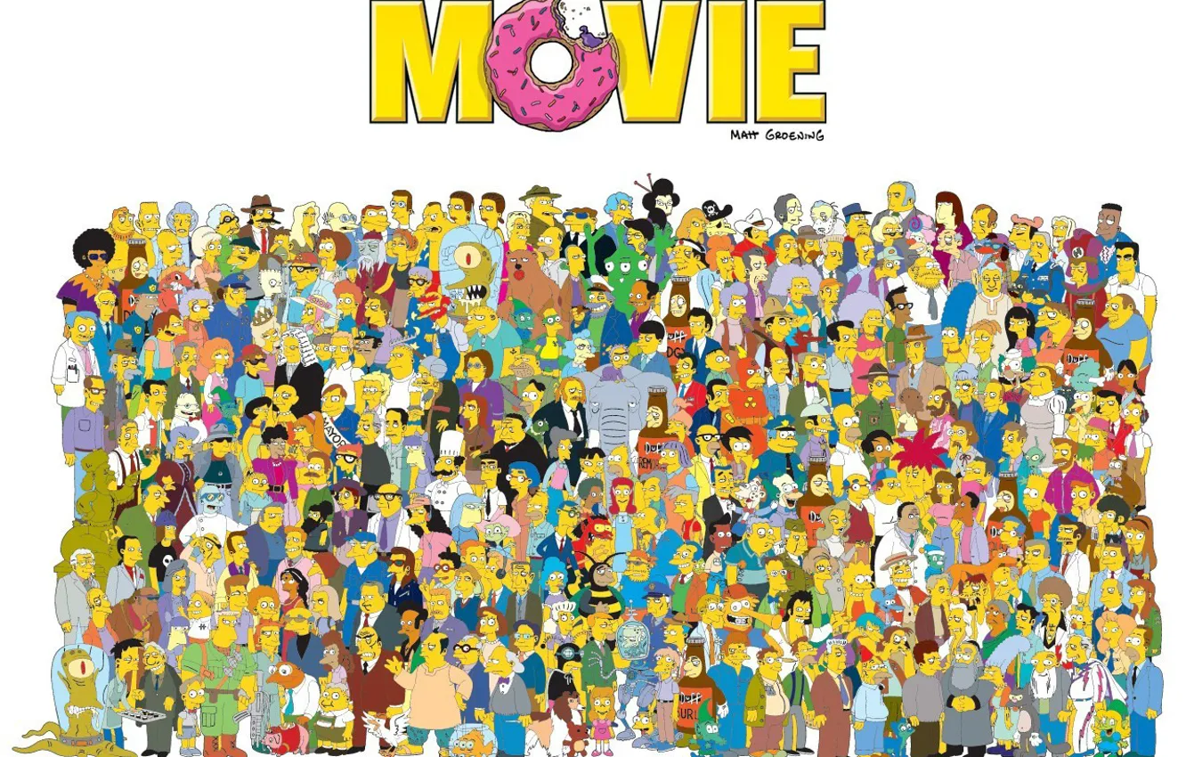 Фото обои симпсоны, персонажи, the simpsons movie