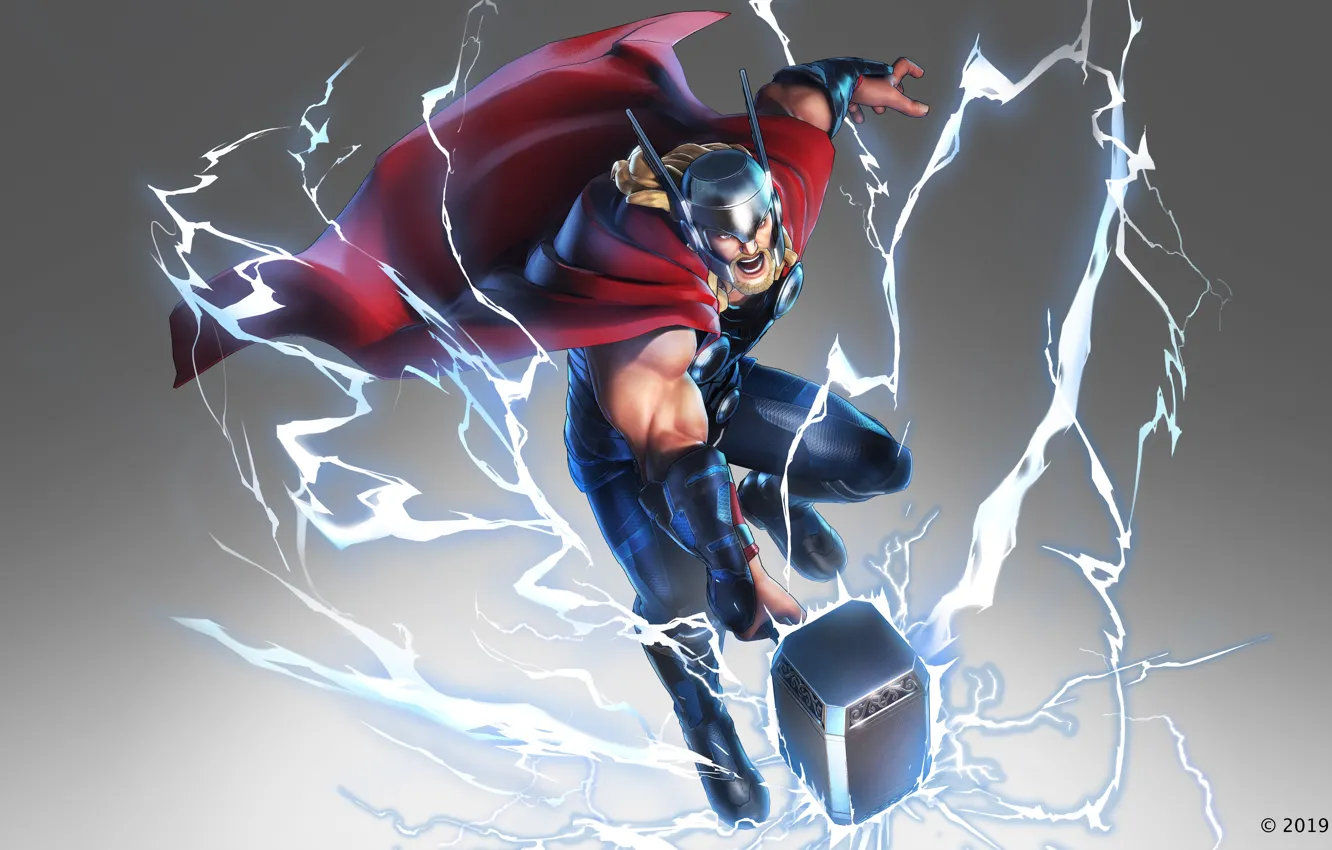Фото обои молот, marvel, thor, God of Thunder, Thor Odinson, the black order, marvel ultimate alliance 3
