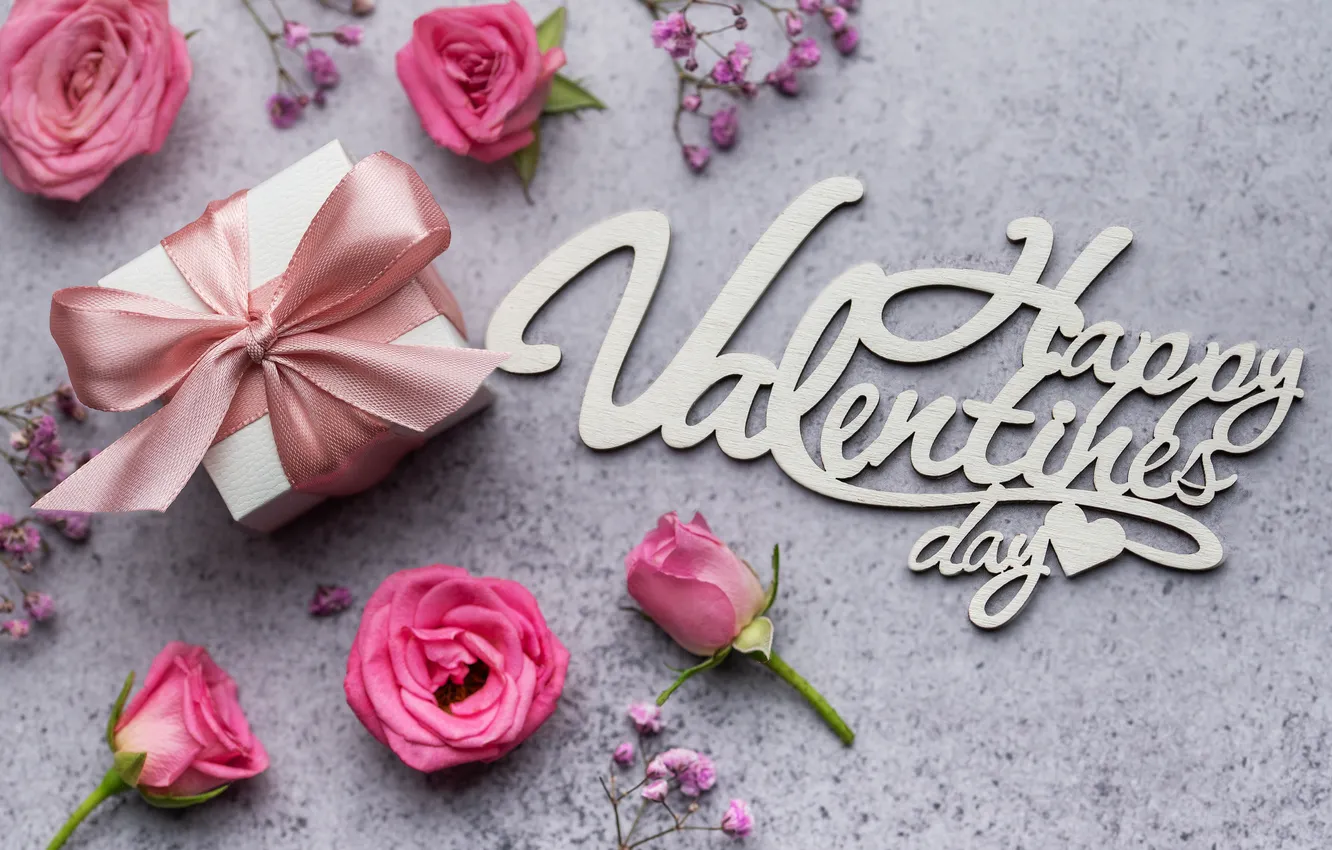 Фото обои любовь, цветы, подарок, романтика, сердце, розы, букет, love