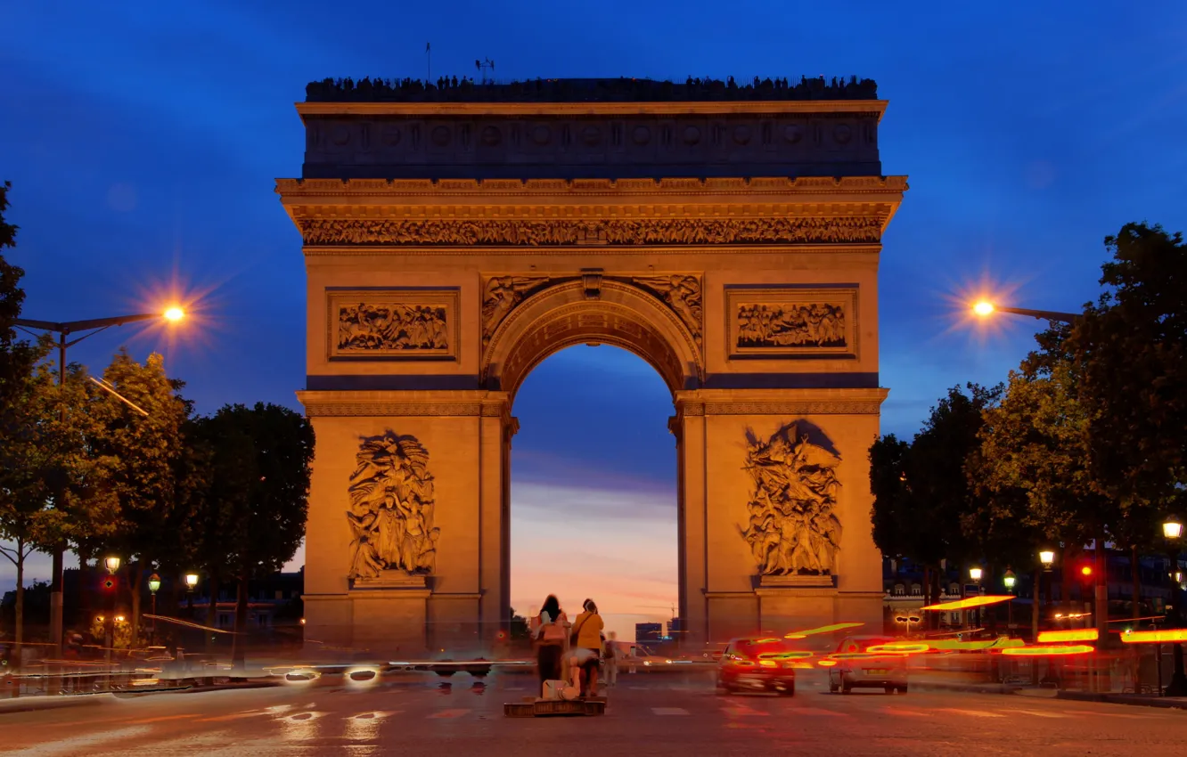 Фото обои Paris, France, Arc De Triomphe