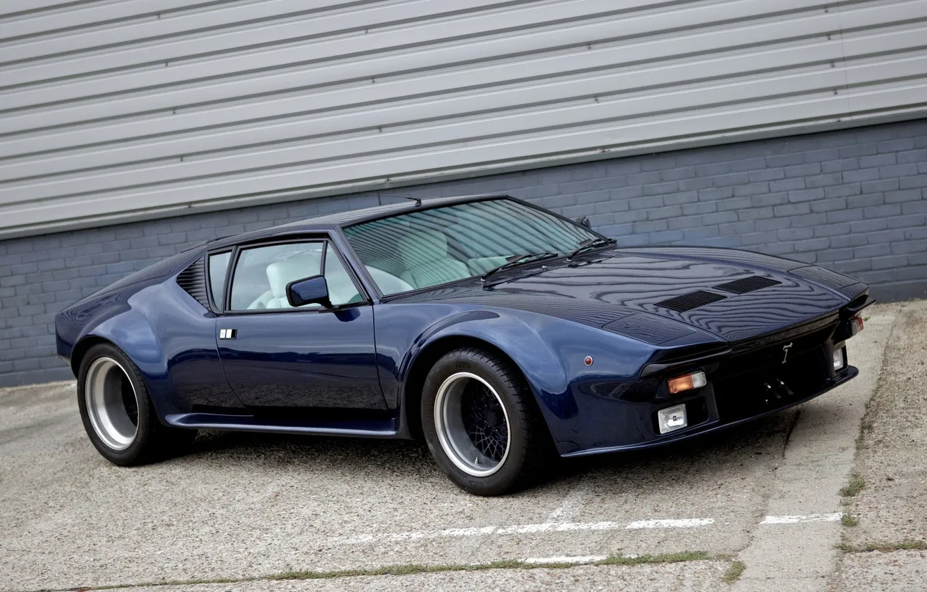 Фото обои синий, пантера, суперкар, blue, 1972, pantera, de tomaso